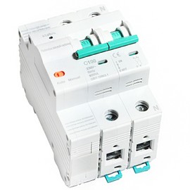 aikoolwer Photovoltaic Miniature Circuit Breaker Automatic Reclosing Self-Recovery Over-Voltage Protector Small Grid-Connected Flame Retardant 2P AC Solar DIN Rail Breaker