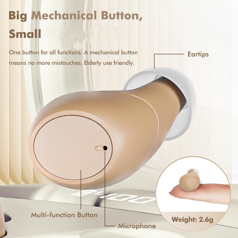 AuyeeSnc OTC Hearing Aids for Seniors Rechargeable Hearing Amplifiers with