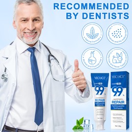 9.9% Nano Hydroxyapatite Toothpastes, Fluoride Free Enamel Repair Toothpaste, Natural Peppermint, Fresh Breath, Daily Use for Oral Health, 120g