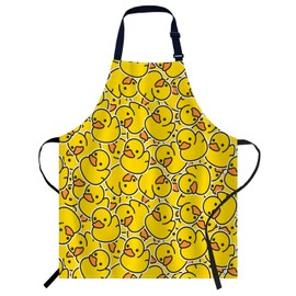 Smooffly Duck Apron Adjustable Bib Chef Aprons Cooking Apron Unisex Women Men Aprons Perfect for Home Kitchen, Baking, Gardening, Restaurant, Coffee house BBQ
