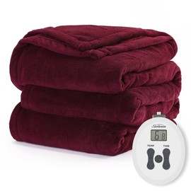 Sunbeam Royal Luxe Cabernet Heated Blanket - Full