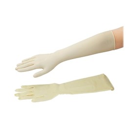 Latex Long Gloves (Super Long) Gamma Ray Sterilized, Small, Pack of 50 / 0-6111-03