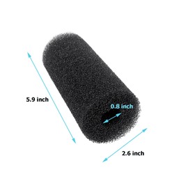 Qzbhct 4 Pack Aquarium Pre-Filter Sponges 5.9″ x 2.6 Inch Foam Filter Cartridges with 0.8" Inner Hole