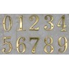 ZW Hardware A100 4 Inch Bright Brass House Number 5