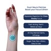DUORI Neuro Patch - Focus & Brain Support - Natural Caffeine + L-Theanine + Rhodiola + Black Pepper Extract - Sugar Free Nootropic Cognitive Brain Focus Patch - 30 Pieces