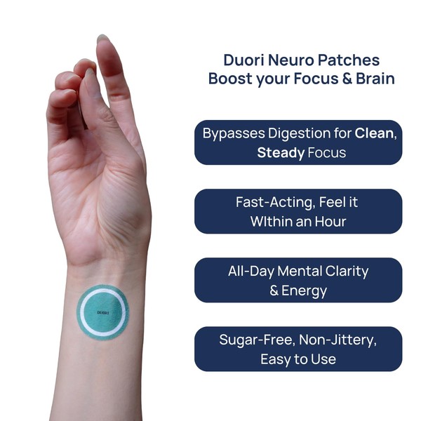 DUORI Neuro Patch - Focus & Brain Support - Natural