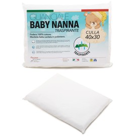 Baby Pillow (100% Made in Italy and Oeko-Tex®) – Baby Pillow 40 x 30 cm – Pillow Baby Thin, Breathable, Mite-Resistant with Pillowcase Made of 100% Cotton