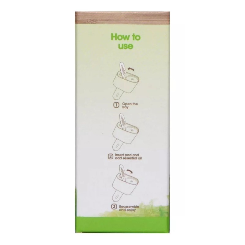 Greenair Carbreeze Negro Con Gris Esencial Difusor De Aceite
