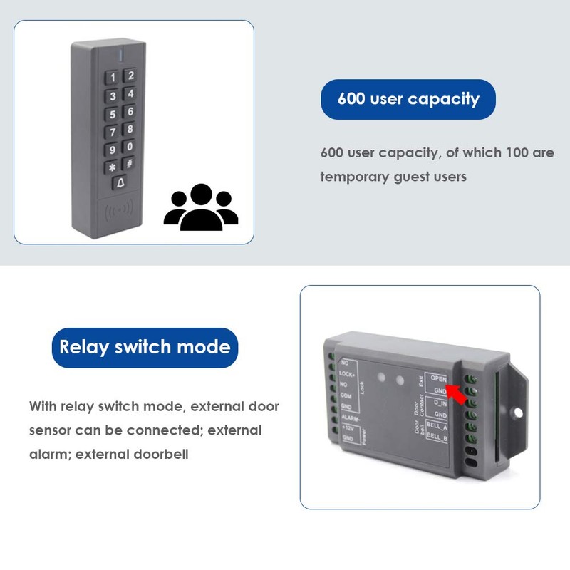 Access Control Keypad Reader Smart Keypad Lock IP65 Waterproof Remote