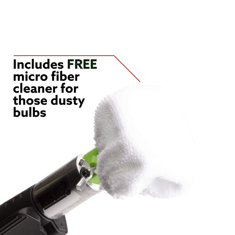 STAUBER Best Bulb Changer with PowerLatch Extension Pole (Large Suction,