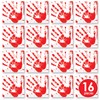 Beistle 8103 Bloody Handprints Luncheon Napkins, (16, Count), Red/White