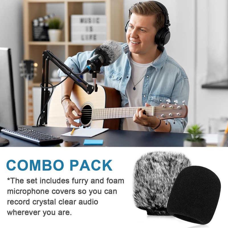 Microphone Cover, Compatible with Blue Yeti, ChromLives Microphone Windscreen Foam