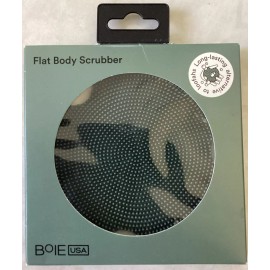Boie USA Dark Green Exfoliating Anti-Microbial Flat Body Scrubber BPA/Latex Free