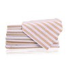 mon bijou® - 12 pleasantly soft fabric napkins, beige/white stripes,