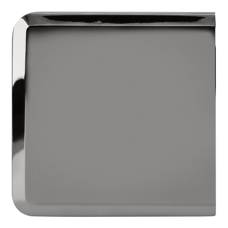 CRL Chrome Beveled Style Hole-in-Glass Fixed Panel U-Clamp