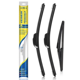 26" 17" 12" Windshield Wiper Blades Compatible with Nissan Rogue 2014-2023 Pathfind 2013-2021 Original Factory Quality Front Rear Wipers Blade Set for My Car - Pack of 3