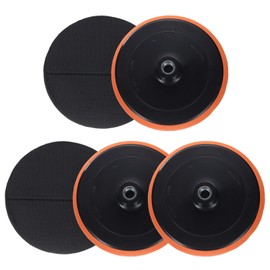 uxcell 7 Inch Hook and Loop Backing Sanding Pads with 5/8"-11 Thread for Diamond Sanding Finishing Polishing Buffing Pads, Orange + Black 5pcs