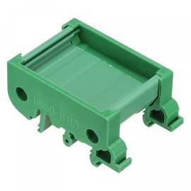 sourcing map DIN Rail Mount Carrier for 40mm x 50mm PCB, Housing, Bracket, Green