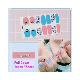 Generic Rainbow Colored Polka Dots Pastel Gradient Full Nail Wraps Art Sticker Da068 Nail Wraps Art Stickers Manicure Supplies for Women for Home Nails Full Long Lasting Easy Apply and Remove