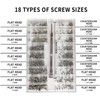 LZJPECES 500-Piece Silver Micro Screw Repair Kit 18-Size Stainless Steel