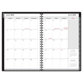 2025-2026 Office Depot® Brand 14-Month Weekly/Monthly Academic Planner, 5" x 8", 30% Recycled, Black, July 2025 To August 2026