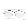 PLOPLO Photochromic Titanium Glasses Reader (Black, +1.0)