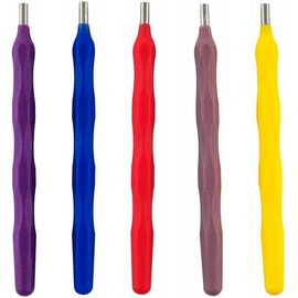 AmeriCan Goods 2/Pcs Dental Silicone Mirror Handles Simple Stem Autoclavable Dentist Mirror Durable Silicone Handle (Blue)