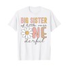 Big Sister of Little Miss Onederful First Birthday Daisy T-Shirt