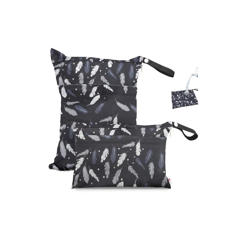 FLYSKY 2 Bolsas Impermeables para Ropa Mojada, M+S, Patrón de