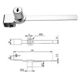 JCBIZ 2-Pack Glass Lock Terrarium Showcase Display Case Cabinet Sliding Glass Push Door Locks Furniture Hardware Universal Key Type Sawtooth Lock