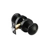 NCSEN Coastal Interior Door Knobs with Push Lock, Matt Black