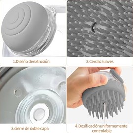 Georgex Cepillo Corporal Silicona Pcs Baño Lavar Cabello Bañarse Diluir Champú Espumarlo Presionando