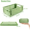 Plastic Folding Baskets - 4Pcs Mini Storage Crates for Desk,