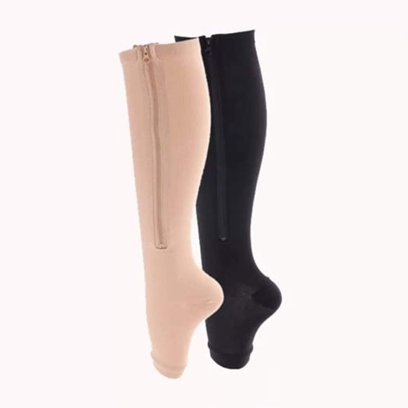 Calcetas Compresión Medias Calcetines De Cierre Como Zip Sox (XXL