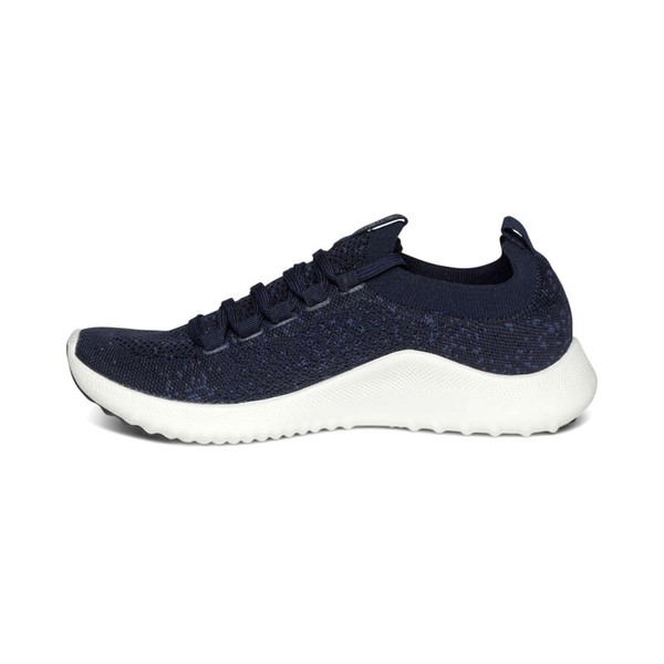Aetrex Women's Carly Orthopedic Arch Support Knit Sneakers Navy