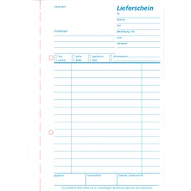 5 Star Delivery Notes DIN A5 Portrait 3x 40 Sheets White/Yellow / Pink