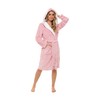 INSIGNIA Ladies Dressing Gown Fluffy Super Soft Hooded (XL, Pink)