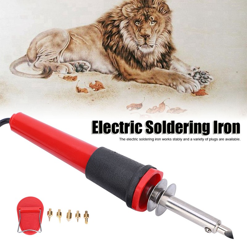 Electric Soldering Iron Set Wood Burning Pen Engraving Carving Pyrography