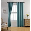 MIUCO 1 Pair Thermal Insulated Grommet 52-Inch-by-95-Inch Blackout Window Curtain