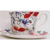 Wildflowers Meadow Tea Cup and Saucer Set Fine Bone China