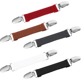 SATINIOR 5 Pcs Fit Dress Cinch Clips Set Scarf Clip Retro Cardigan Collar Clips Back Cinch Shawl Clip (Simple Colors)