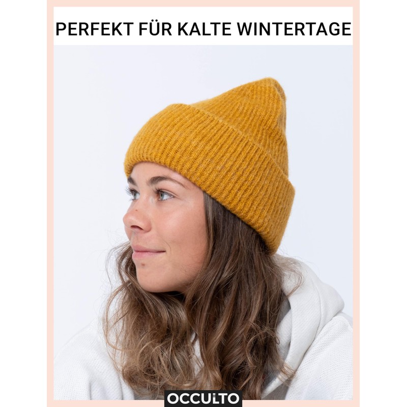 Occulto Emma Women's Winter Hat, yellow