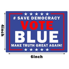 10 Pack Save Democracy Vote Blue 2022 Stickers Anti Republican Anti Trump Decals American Vote Democrat Stickers Reflective Decals Laptop Bumper Decal Window Waterproof Car Stickers