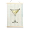 NQDWX Pastel Martini Striped Hanging Flag - Wall Decor for