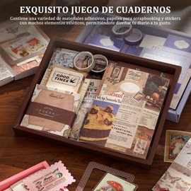 Kit Estético de Álbumes de Recortes, 346 Piezas Bullet Journal Kit, para Diario de Bala, DIY, Suministros de Diario, Regalos de Cumpleaños para Niñas