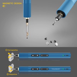 Electric Screwdriver Sets, 55 in 1 Mini Electric Screwdriver Rechargeable, Precision Screwdriver Kits with Magnetic Bits, Small Power Screwdriver Set for Phone, Glasses, Blue
