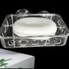 2 Pack Suction Cup Soap Dish Holder Soap Case Clear