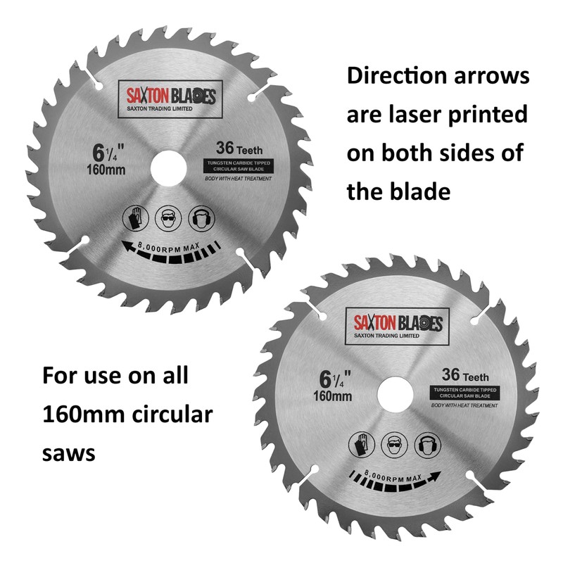 Saxton TCT Circular Wood Saw Blade 160mm x 20mm x