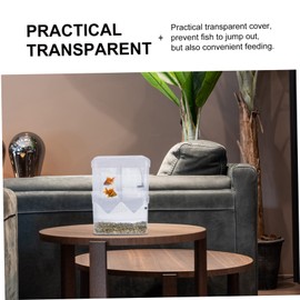 ORFOFE 2pcs Fish Breeding Box Durable Hatching Container with Transparent Cover for Aquarium Space Saving Incubator with Suction Cup for Viviparous Fish