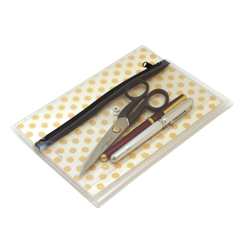 Daigo N1855 Notebook Cover with Pen Case, A5 Compatible, PVC,